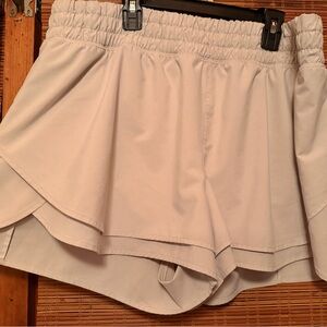 Women's Beige Athletic Shorts